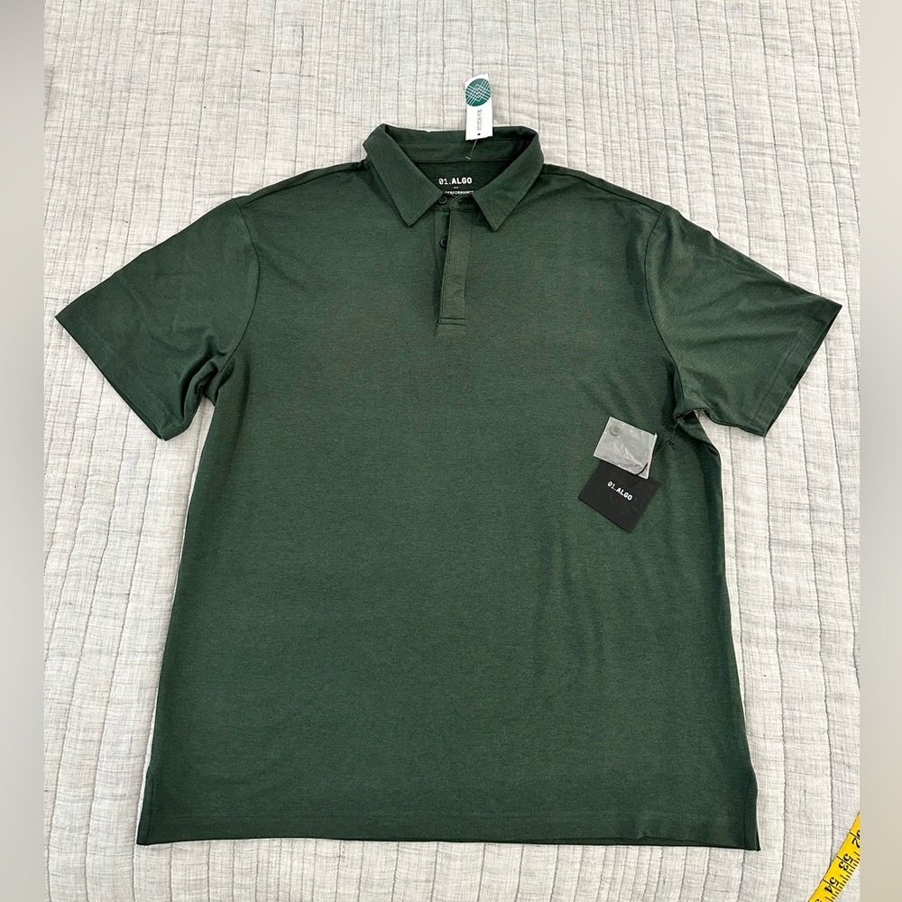 Men's 01. ALGO Performance Polo XL Golf Quick Dry Moisture Wicking Anti Odor UV